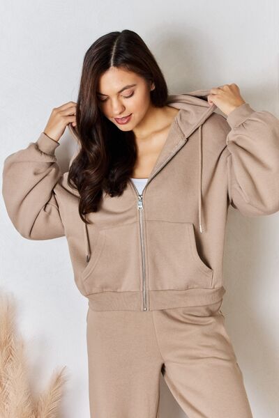 RISEN Oversized Zip Up Drawstring Hoodie