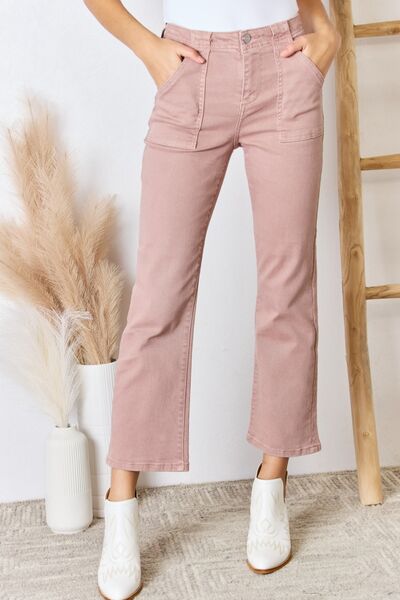 RISEN Full Size High Rise Ankle Flare Jeans