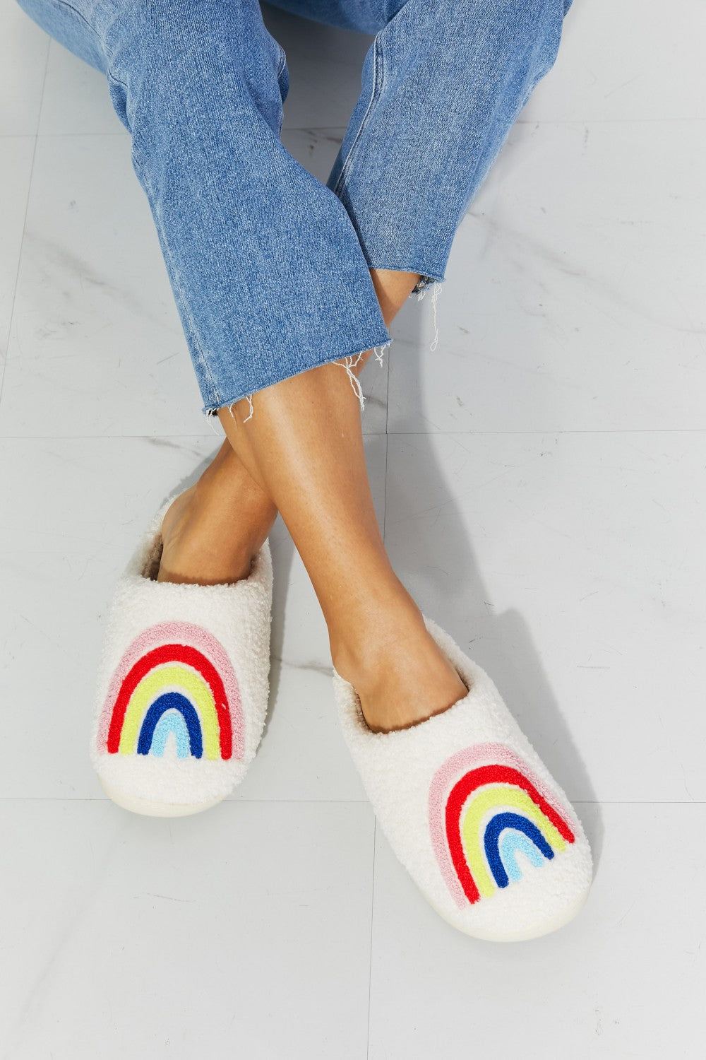 MMShoes Rainbow Plush Slipper